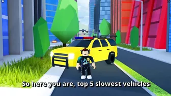 Top 5 Slowest Vehicles in Roblox Jailbreak