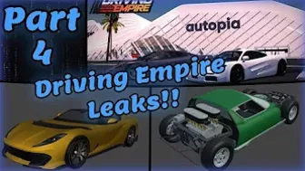 Driving Empire Leaks!! | New Update Leaks! | Part 4 (Roblox)