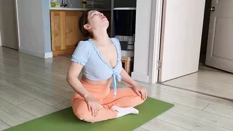 Stretching yoga opening chest