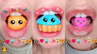 ASMR Eating Emoji Food Challenge TikTok Mashup 2022 Mukbang 먹방