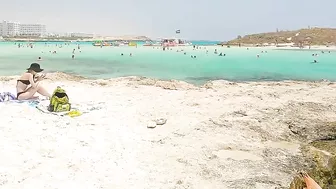 Beach Walk Tours - Ayia Napa Nissi Beach Cyprus 4K WALK / Cyprus Travel Guide