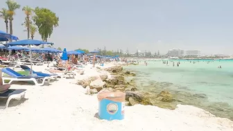 Beach Walk Tours - Ayia Napa Nissi Beach Cyprus 4K WALK / Cyprus Travel Guide