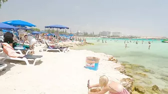 Beach Walk Tours - Ayia Napa Nissi Beach Cyprus 4K WALK / Cyprus Travel Guide