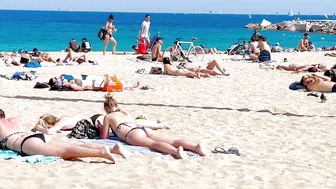 Barcelona beach walk / beach Bogadell ❤️????️Spain best beaches