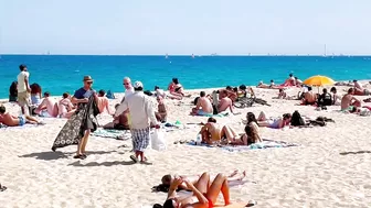 Barcelona beach walk / beach Bogadell ❤️????️Spain best beaches