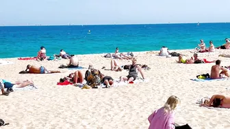 Barcelona beach walk / beach Bogadell ❤️????️Spain best beaches