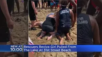 Rescuers revive girl pulled from Lake Michigan at 31st Street Beach