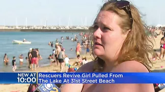 Rescuers revive girl pulled from Lake Michigan at 31st Street Beach