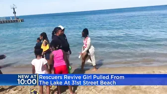 Rescuers revive girl pulled from Lake Michigan at 31st Street Beach