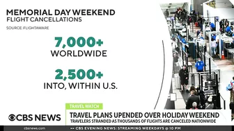 Thousands have their travel plans upended over Memorial Day weekend