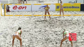 Beach Volleyball Three Rallies Before Break