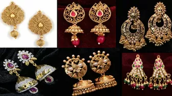 earrings latest models | light weight daily wear gold earrings | gold earrings | new gold designs????