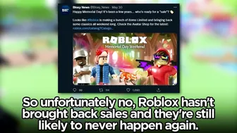 ROBLOX BROUGHT BACK SALES?