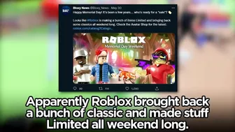 ROBLOX BROUGHT BACK SALES?