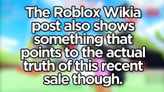 ROBLOX BROUGHT BACK SALES?