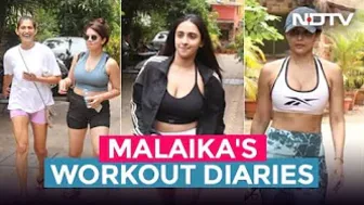 Yoga Time For Malaika Arora And Kubbra Sait