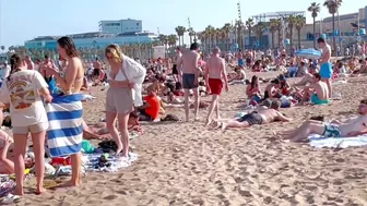 Barcelona beach walk 2022 / beach Sant Sebastia ????️????????Spain best beaches