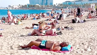 Barcelona beach walk 2022 / beach Sant Sebastia ????️????????Spain best beaches