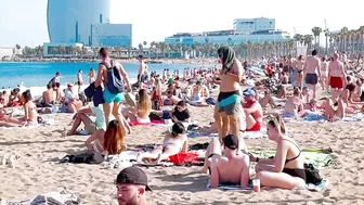 Barcelona beach walk 2022 / beach Sant Sebastia ????️????????Spain best beaches