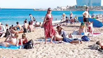 Barcelona beach walk 2022 / beach Sant Sebastia ????️????????Spain best beaches