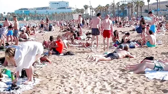 Barcelona beach walk 2022 / beach Sant Sebastia ????️????????Spain best beaches