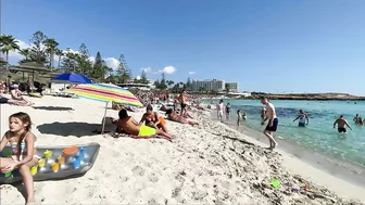 IBIZA Beach Summer - Beautiful Beach of Nissi Near The Sea Walking 4k Video