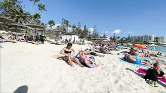 IBIZA Beach Summer - Beautiful Beach of Nissi Near The Sea Walking 4k Video