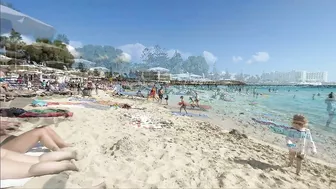 IBIZA Beach Summer - Beautiful Beach of Nissi Near The Sea Walking 4k Video