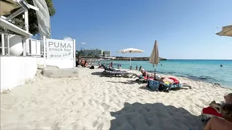 IBIZA Beach Summer - Beautiful Beach of Nissi Near The Sea Walking 4k Video