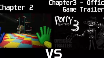 Poppy Playtime Chapter 2 Trailer vs. Poppy Playtime Chapter 3 - OFFICIAL GAME TRAILER - Comparison