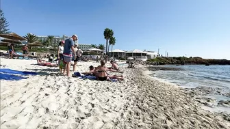 IBIZA Beach Summer - Beautiful Beach of Nissi Amazing Clear Water Walking 4K Video