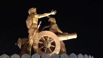 Shivaji Maharaj statue at Juhu beach, Mumbai