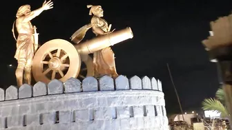 Shivaji Maharaj statue at Juhu beach, Mumbai