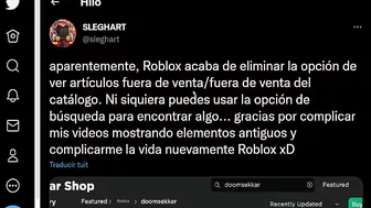 AHORA ESTO FUE ELIMINADO CON ESTA MALA ACTUALIZACIÓN EN ROBLOX...????