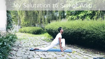 Hatha Yoga Sun Salutation full body stretch with Mantras & meaning