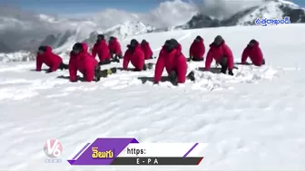 ITBP Creates New Record By Performing Yoga At 22K Feet | Uttarakhand | V6 News