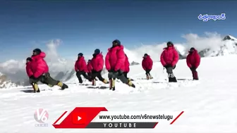 ITBP Creates New Record By Performing Yoga At 22K Feet | Uttarakhand | V6 News