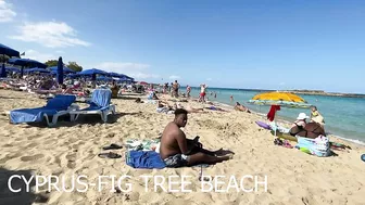 IBIZA Beach Summer - Beautifu Beach Fig Tree Cyprus Sandy Beach Sunny Walking 4k