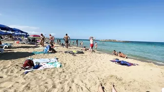 IBIZA Beach Summer - Beautifu Beach Fig Tree Cyprus Sandy Beach Sunny Walking 4k