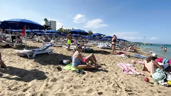 IBIZA Beach Summer - Beautifu Beach Fig Tree Cyprus Sandy Beach Sunny Walking 4k