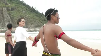 Copacabana beach hug on World Ocean Day