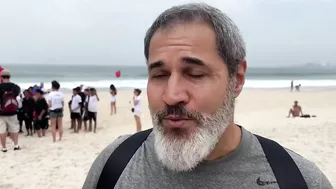 Copacabana beach hug on World Ocean Day