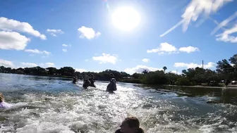 You can swim with a horse along this Florida beach