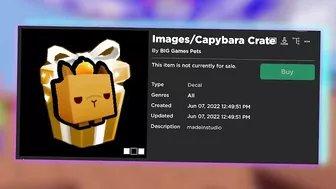 ????✨*NEW* HUGE CAPYBARA CRATES LEAKS in Pet Simulator X SUMMER UPDATE ?! (Roblox)