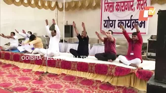 Meerut jail administration organises yoga camp for inmates