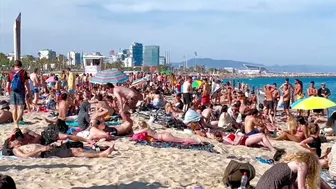 Barcelona beach walk / beach Bogadell ????️????????Spain best beaches