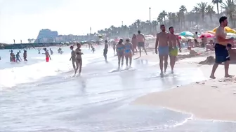 Sitges beach walk/ walking Spain best beaches