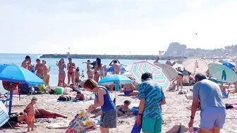 Sitges beach walk/ walking Spain best beaches