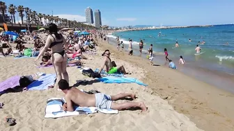 Beach Walk Spain - Barceloneta Beach - June 2022 - 4K Ultra HD