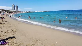 Beach Walk Spain - Barceloneta Beach - June 2022 - 4K Ultra HD